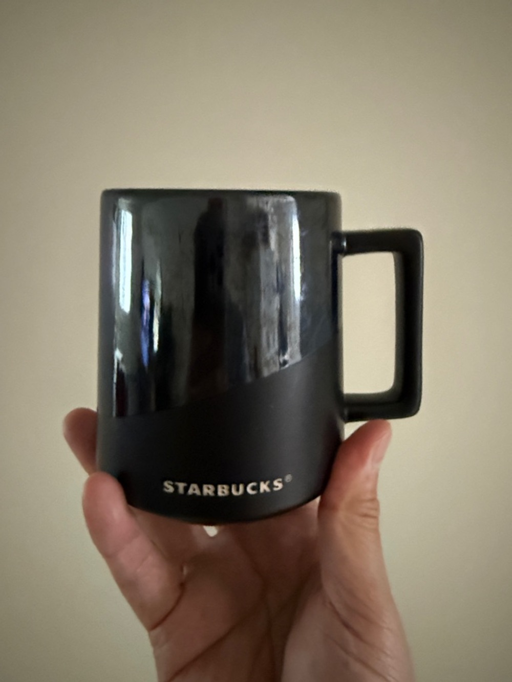 Starbucks 2017 Matte And Gloss Black Ceramic Coffee Mug Cup